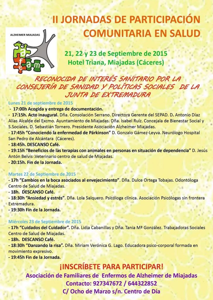Cartel II Jornadas Salud AFEAM